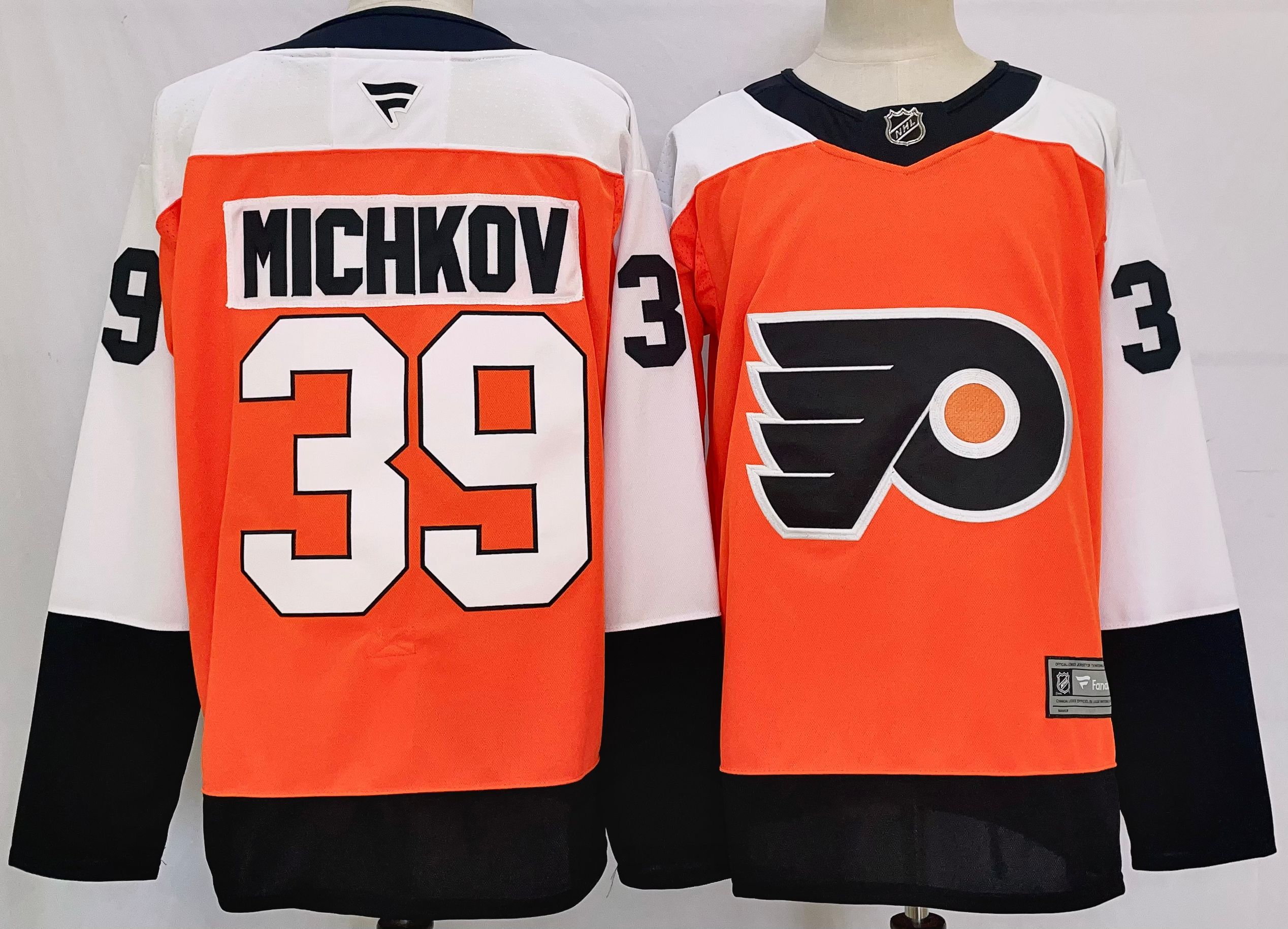 Men Philadelphia Flyers #39 Michkov Orange 2025 Home Premier Player NHL Jersey->pittsburgh penguins->NHL Jersey